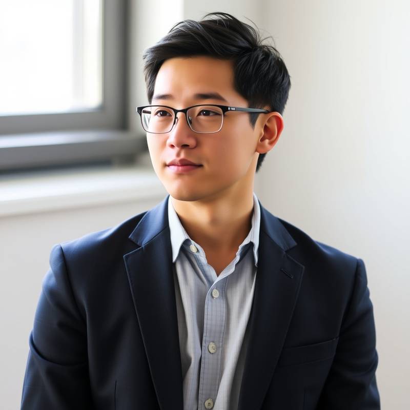 Portrait of Alex Wong, Senior UX/UI Designer, with a thoughtful expression
