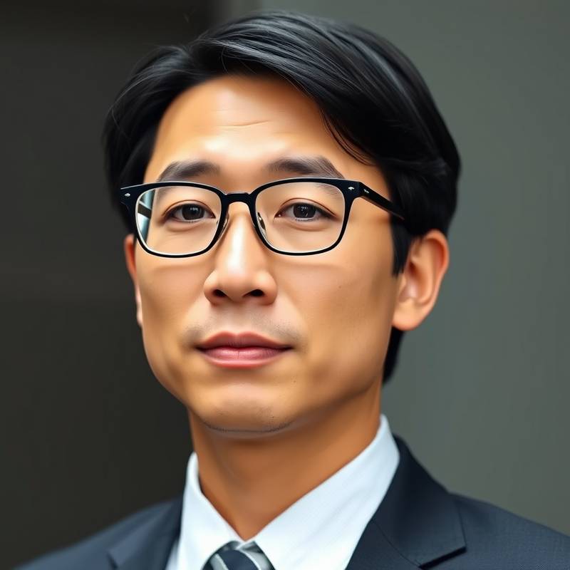 Portrait of David Chen, CTO and Lead Developer, wearing glasses and a confident expression